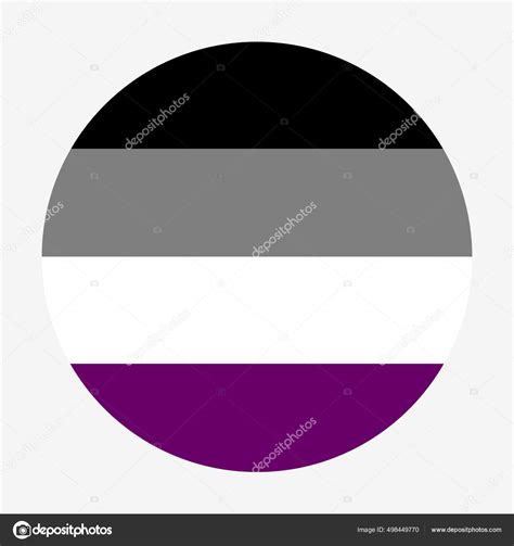 Vector Circle Asexual Flag Badge Banner Symbol Emblem Asexual People