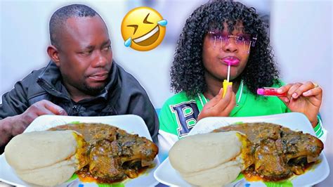 Acting Posh With Weird Accent Mukprank On Husband Banku With Okro Soup Mukbang Youtube