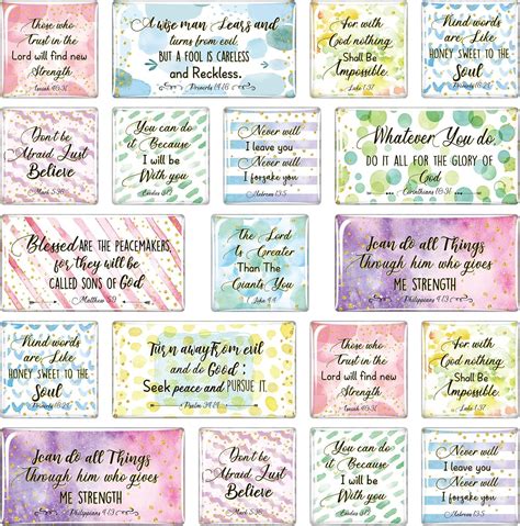 Oudain 36 Pcs Bible Verse Magnets For Fridge Christian Magnets Bible