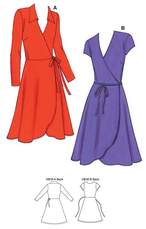 Sewing Pattern For Womens Wrap Dresses Kwik Sew K3489 Etsy Wrap