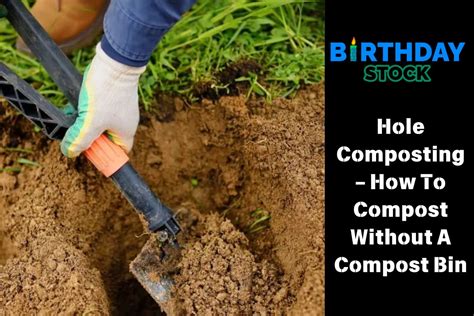 Hole Composting How To Compost Without A Compost Bin Birthday Stock