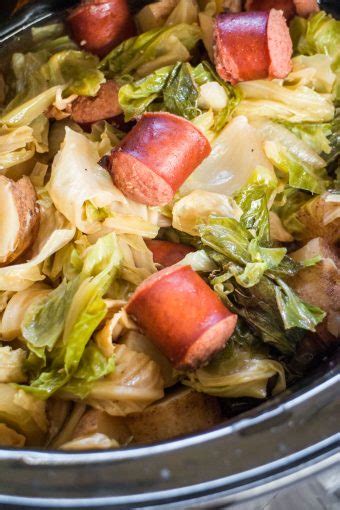 Slow Cooker Kielbasa And Cabbage Recipe Easy Crockpot Meal