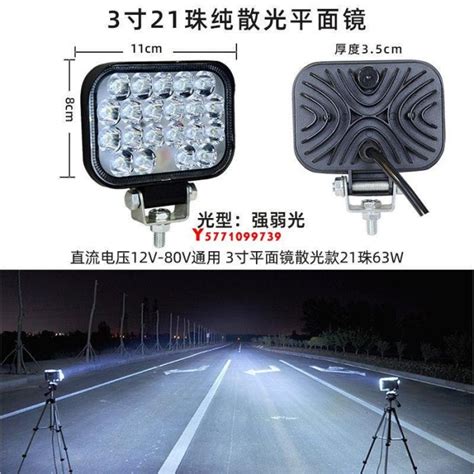 貨車led射燈12v24v超亮挖掘機農用車汽車叉車大燈倒車燈摩托車燈y9739 Yahoo奇摩拍賣