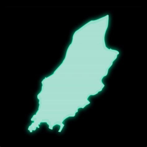 Premium Photo Map Of Isle Of Man Old Green Computer
