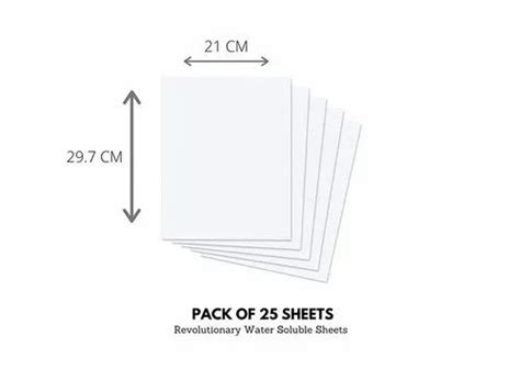 White Smartsolve Water Soluble Paper A Size Gsm Pack Of