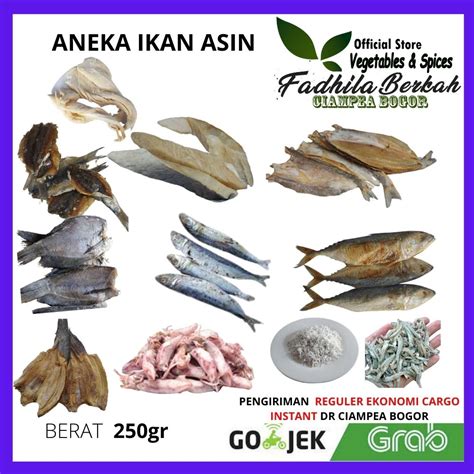 Jual Aneka Ikan Asin Hemat Murah Cod Ekonomis Gr Cumi Asin Gabus