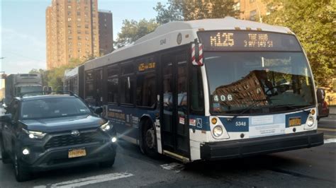 MTA NYCT Bus 2012 Novabus LFSA 5348 On The M125 Departing Going Via