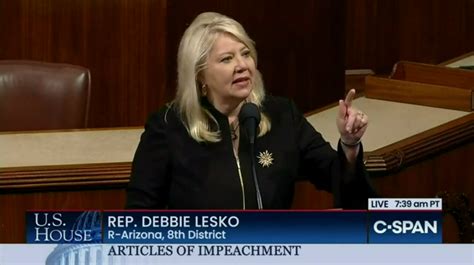 Arizona S Rep Debbie Lesko Calls Impeachment Process Rigged