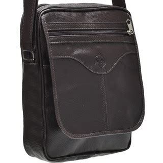 Bolsa Masculina pasta transversal shoulder bag média em couro