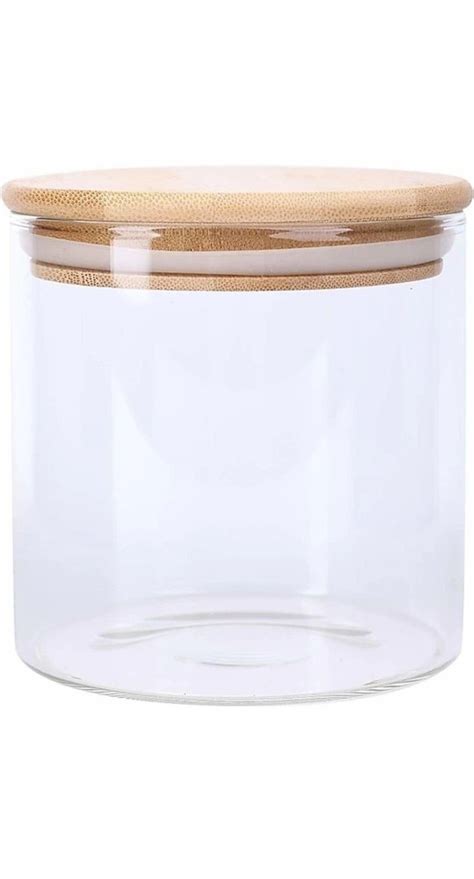 Borosilicate Glass Jar With Wooden Lid 500ml Rs 160piece Erica Trading Company Id 24667043430