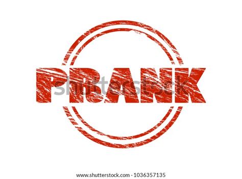 Prank Red Vintage Rubber Stamp Isolated Stock Illustration 1036357135 Shutterstock