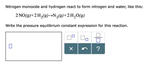 Solved Nitrogen Monoxide And Hydrogen React To Form Nitrogen