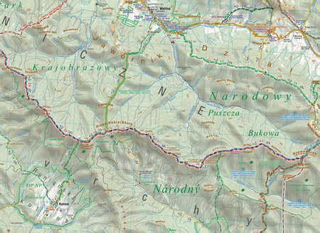 POGRANICZE BIESZCZADZKIE polsko słowackie mapa 1 50 000 COMPASS 2022