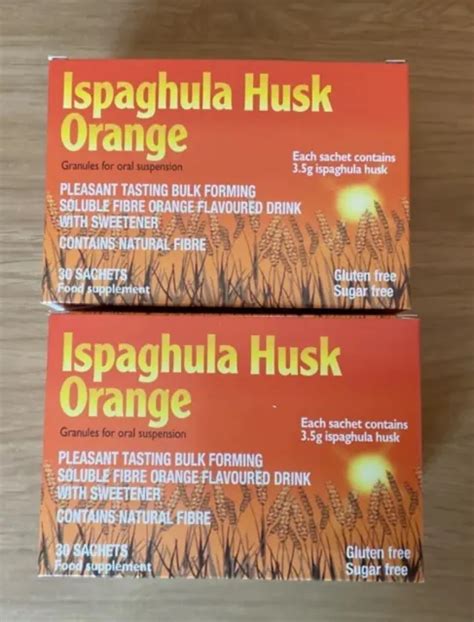 60 Sachets Of Ispaghula Husk Orange Like Fybogel 2 Boxes Of 30 £11