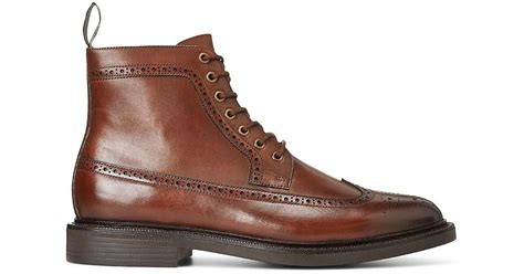 Polo Ralph Lauren Asher Leather Lace Up Boots In Brown For Men Lyst