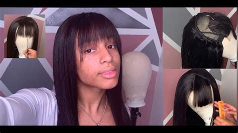 How To Make Cut And Style Your Own Fringe Bang Wig Beginner Friendly Very Detailed Youtube