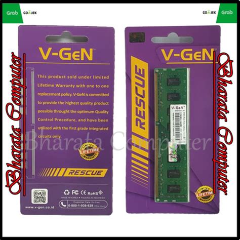 Jual V Gen Vgen Ram Ddr Gb Gb Pc Longdimm Buat Pc Rescue Low