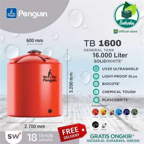 Jual Tandon Air Toren Air Tangki Air Penguin Pinguin 16000 Liter