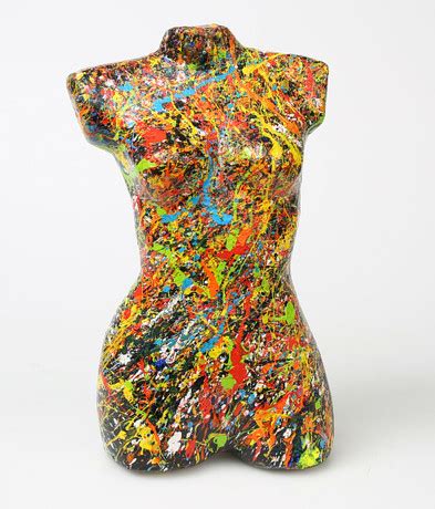 PER OLA ANDERSSON Skulptur papier maché Torso signerad Konst