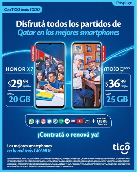 Oferta De Smartphones Pospago En Tigo El Salvador Octubre Tuofertasv