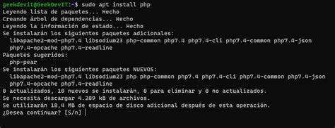 Cómo crear un Servidor LAMP Parte VI PHP GeekDevIT