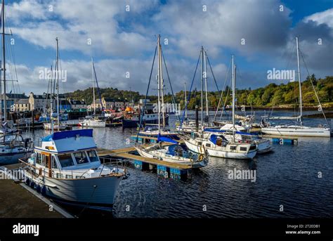 General View Of The Harbour In Stornoway Island Of Lewis Outer