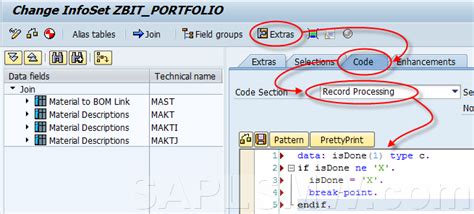 How To Embed Abap Code In A Sq00 Query