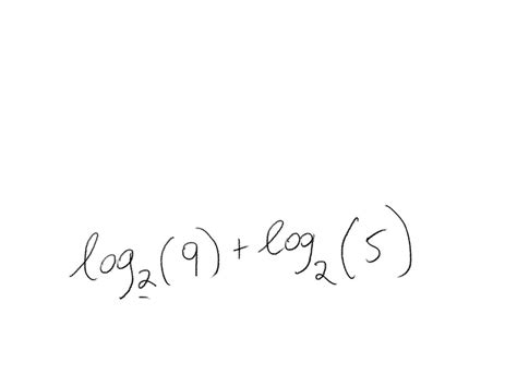 SOLVED The Sum Log Subscript 2 Open Parentheses 9 Close Parentheses