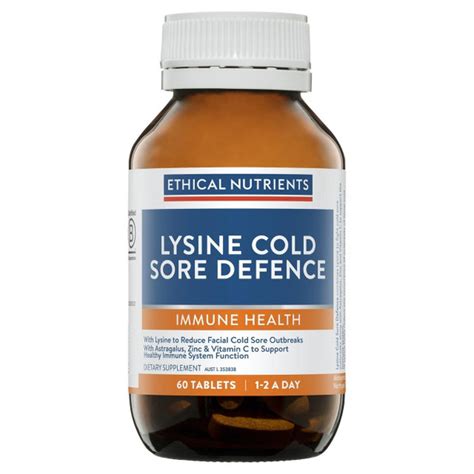 Ethical Nutrients Lysine Viral Cold Sore Defence 60 Tablets