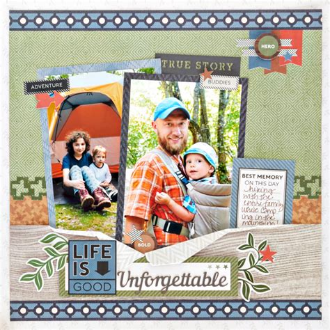 Take On The Outdoors With This Camping Scrapbook Layout