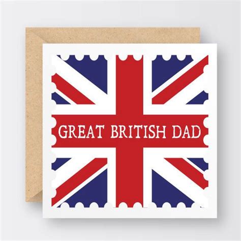 Great British Dad Fathers Day Card £2 25 Printed Envelopes Kraft