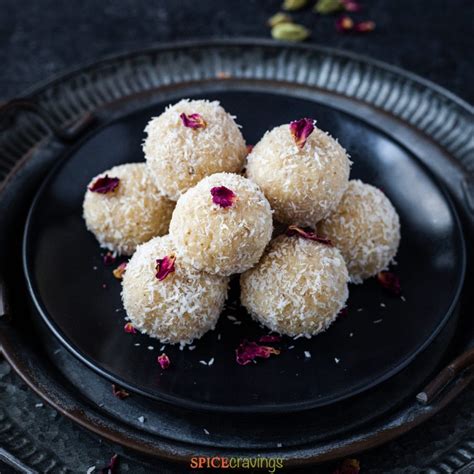 10 Minute Coconut Ladoo Nariyal Ladoo Spice Cravings