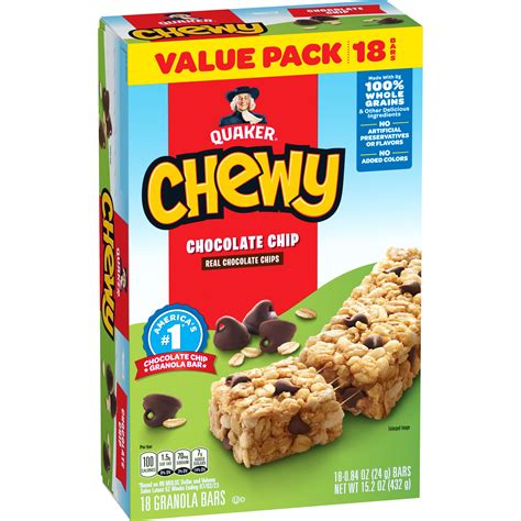 Quaker Chewy Chocolate Chip Granola Bars SmartLabel