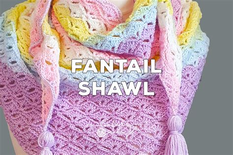 Crochet Fantail Shell Stitch Triangle Shawl Free Video Tutorial