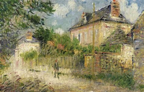 Обои пейзаж дом картина Гюстав Луазо Gustave Loiseau The House of