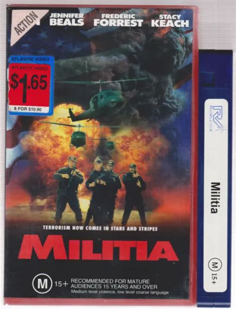 Rare Vhs Video Tape Militia Big Box Ex Rental Rocvale Beals