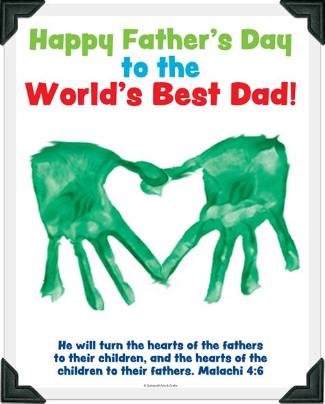 Religious Fathers Day Handprint Poem Craft Kit Makes Off