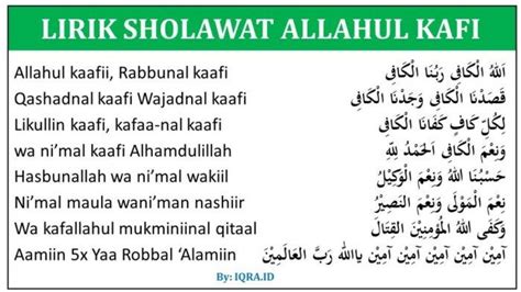 Tersaji Tulisan Arab Latin Dan Artinya Inilah Lirik Sholawat Allahul