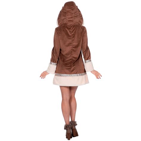 Damen Kost M Minikleid Eskimo Mit Kapuze Verschiedene Gr En S Xl