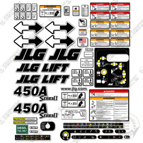 Fits Jlg 450a Decal Kit Series Ii Boom Lift Equipment Decals