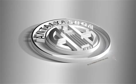 Download wallpapers Antalyaspor, 3D steel logo, Turkish football club ...