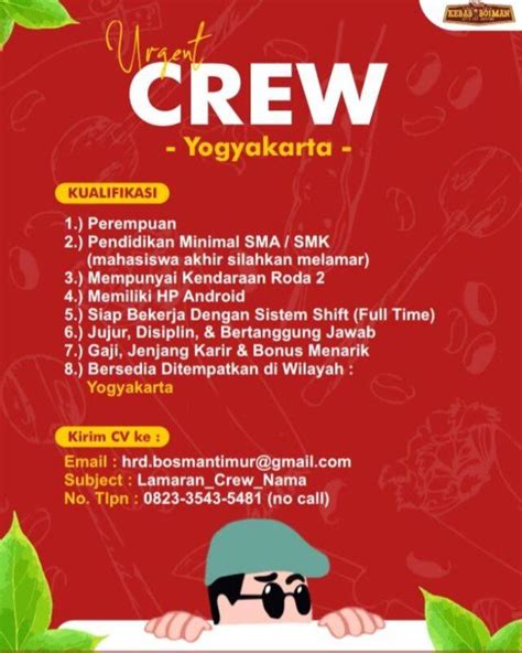 Lowongan Kerja Crew Outlet Di Ud Kebab Bosman Lokerjogja Id