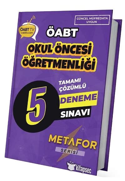 ÖABT Okul Öncesi Metafor 5 Deneme Çözümlü ÖABT TV Yayınları 9786057326232