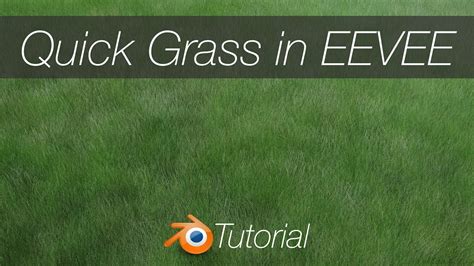 2 91 Blender Tutorial Quick Grass In EEVEE For Beginners YouTube