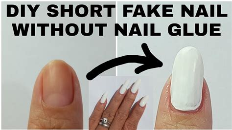 How To Make Fake Nails At Home That Look Real With Paper Best Alternative Of Nail Glue Youtube