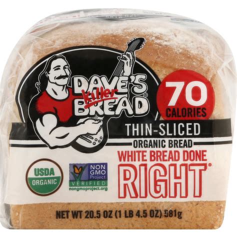 Daves Killer Bread Bread Organic White Bread Done Rightthin Sliced