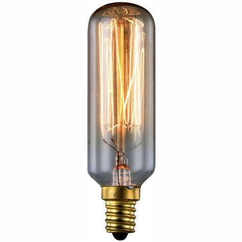 Elegant Lighting 40 Watt Incandescent E12 Vintage Edison Light Bulb E12 Nos40 T6 Th The Home Depot