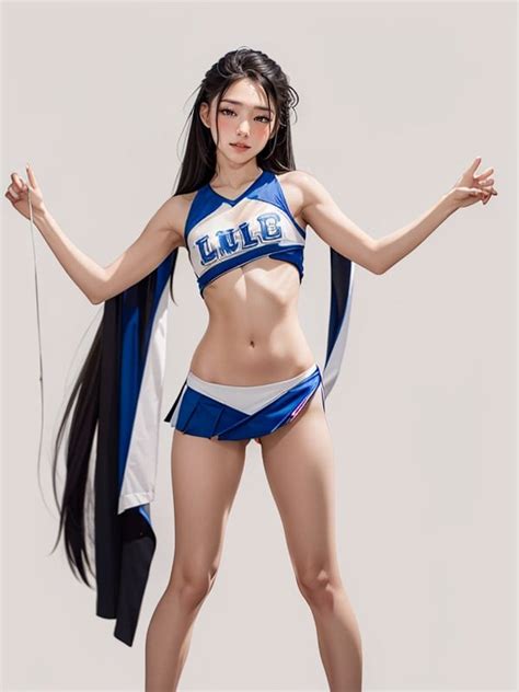 Fundo Simples Peito Pequeno Cheerleader Hentai Ia Pornografia