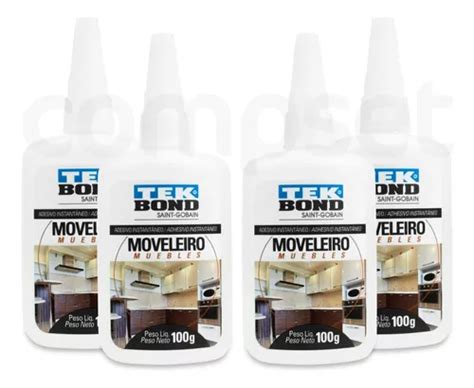 Kit 4 Adesivo Instantâneo Moveleiro 100g Da Tekbond Frete grátis