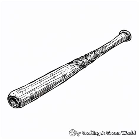 Baseball Bat Coloring Pages Free And Printable